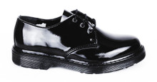 Workers Playtime Tuatara Vegan Shoe - All Black Patent
