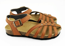 Etrusca Flat Sandal - Natural Tan