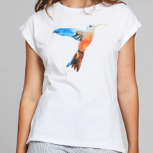 Dedicated Visby T Painted Hummingbird - White