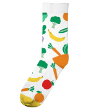 Dedicated Sigtuna Socks Vegetables - White