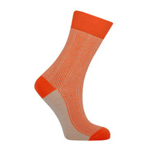 Komodo Herringbone Socks - Tangerine