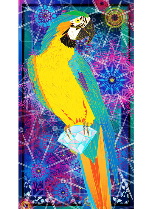 Wearable Art - the vibrant & versatile Macaw Silk Scarf