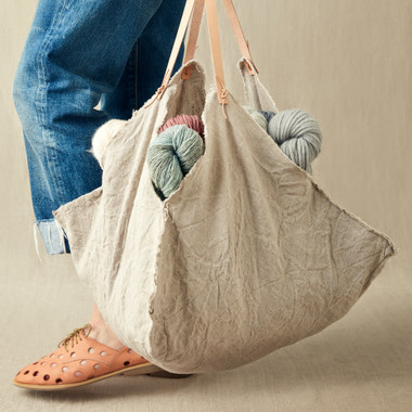 Cocoknits Rustic Linen Four Corner Bag, Large - Urban Yarns