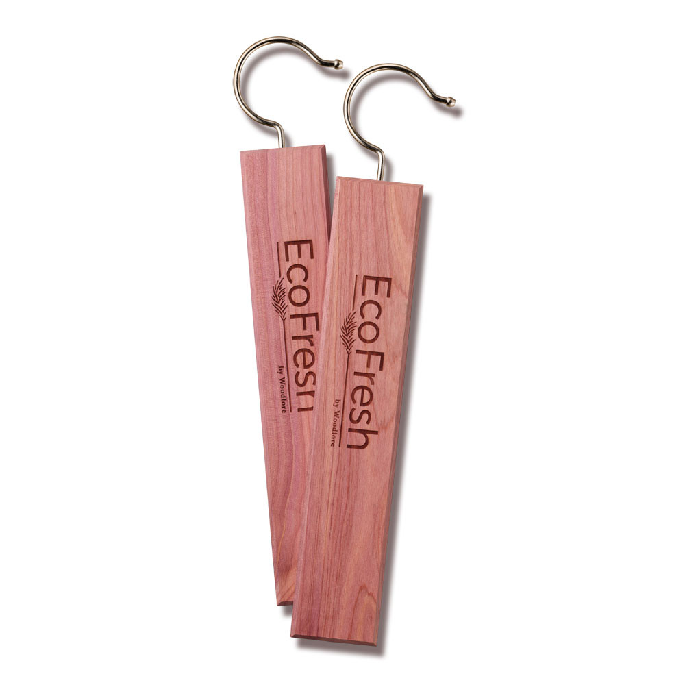 Ecofresh Premium Aromatic Cedar Hang Ups 2 Pack Woodlore Cedar