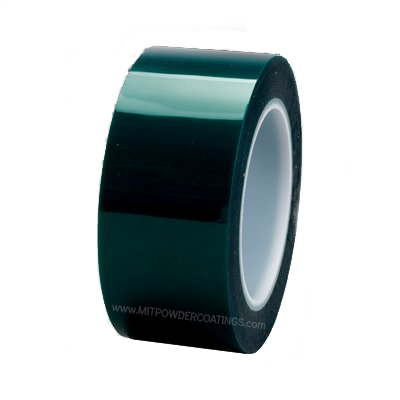 2" x 72yds 1mil High Temp Green Polyester Masking Tape for Powder Coating 