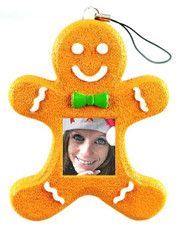 1.5 Inch Display Gingerbread Man Digital Photo Ornament