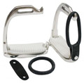 Showman Breakaway English Irons/Stirrups with Pads Stainless steel 4 3/4"!