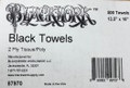 Blackwork (13.5X18) 2ply Black Bibs, 2ply Black Professional Towels  (CASE 500ct)