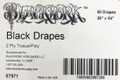 Blackwork (36X54) 2ply Black Drapes, 2ply Black Stretcher Sheets  (CASE 50ct)