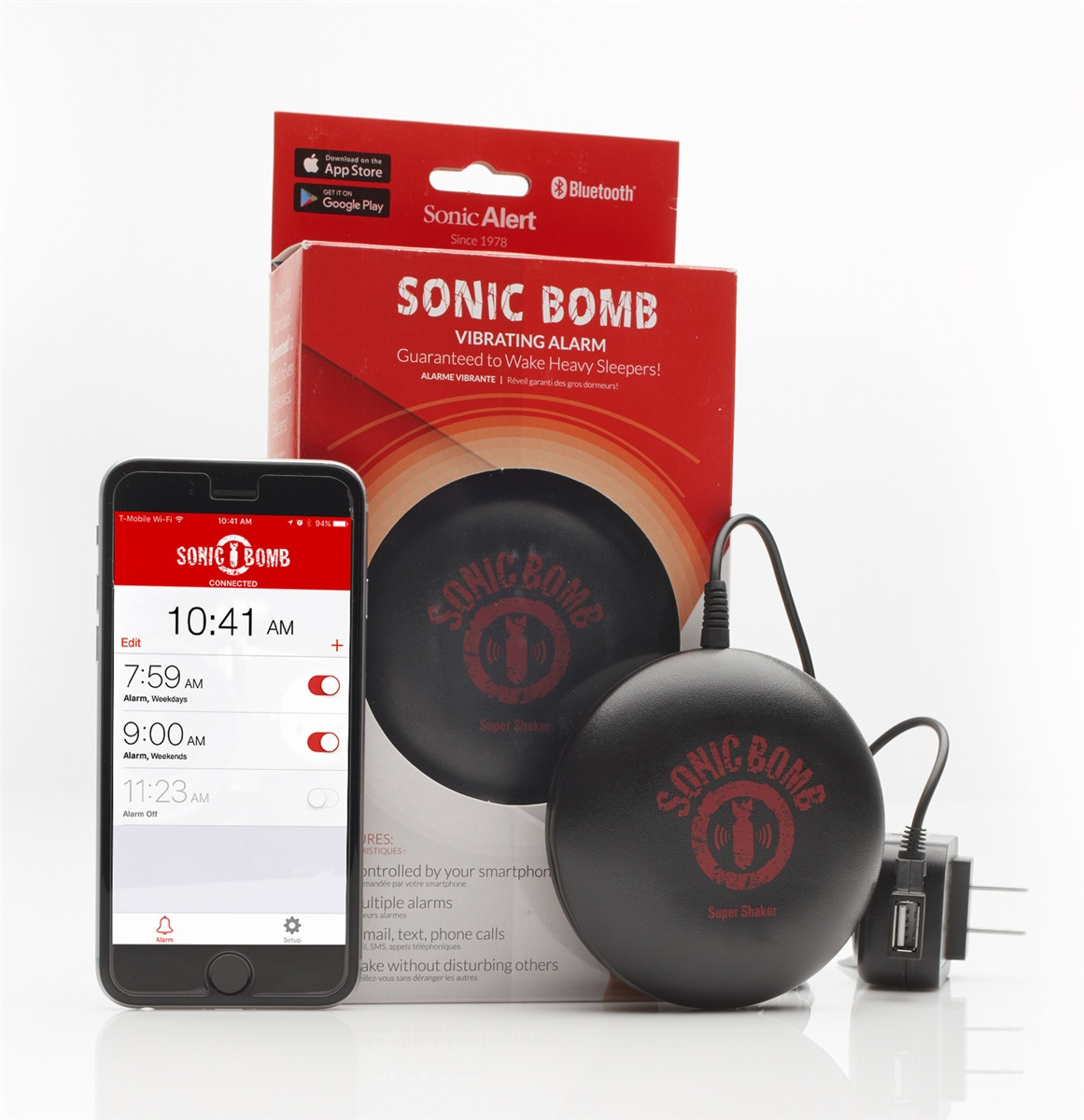 Sonic Bomb Bluetooth SS Alarm (Phone not included)