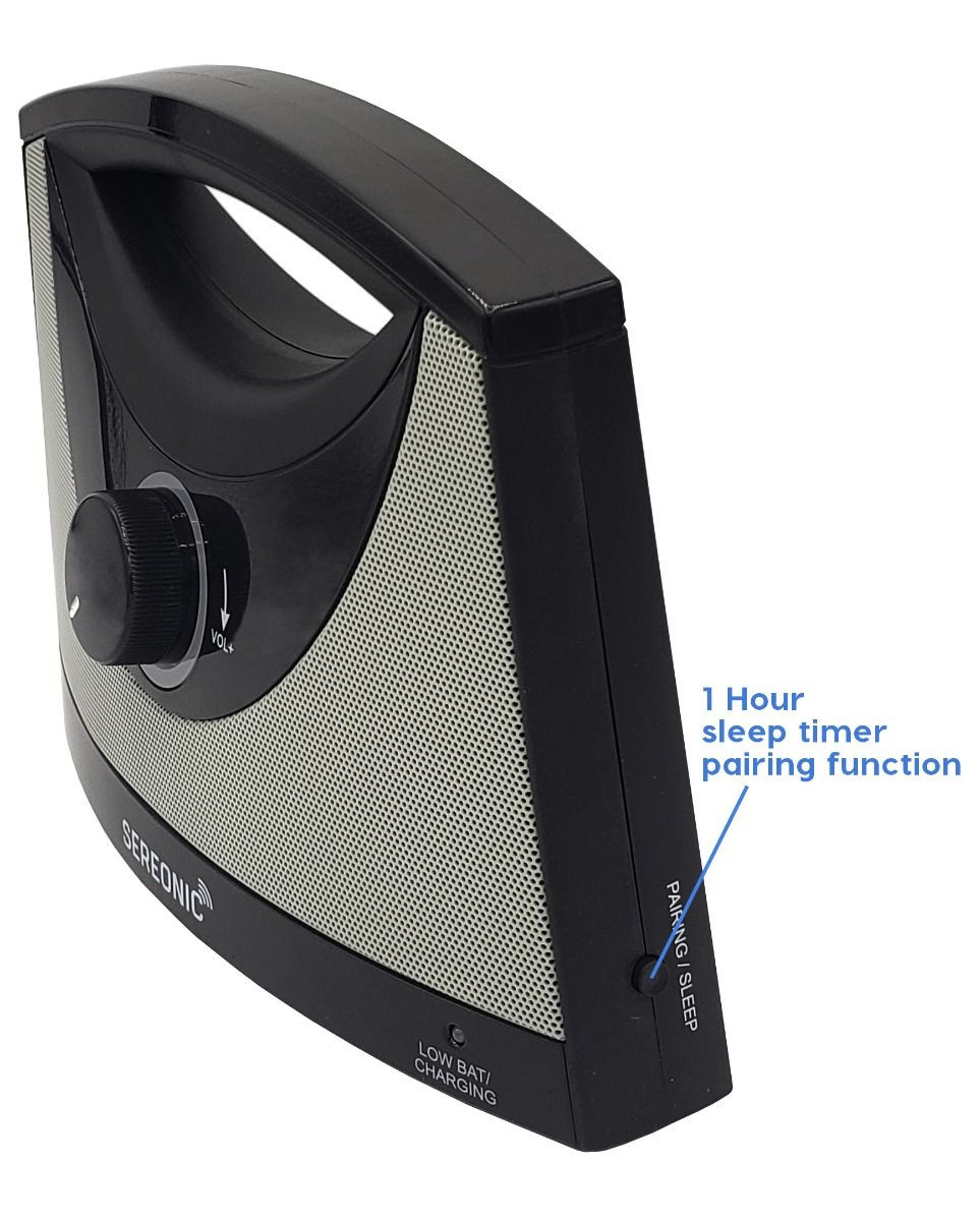 Sereonic TV SoundBox® by Serene - BT100 (Sleep timer function on right side of SoundBox)