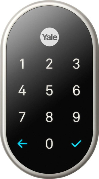 Nest x Yale Smart Lock with Nest Connect - Satin Nickel - Exterior (Front)