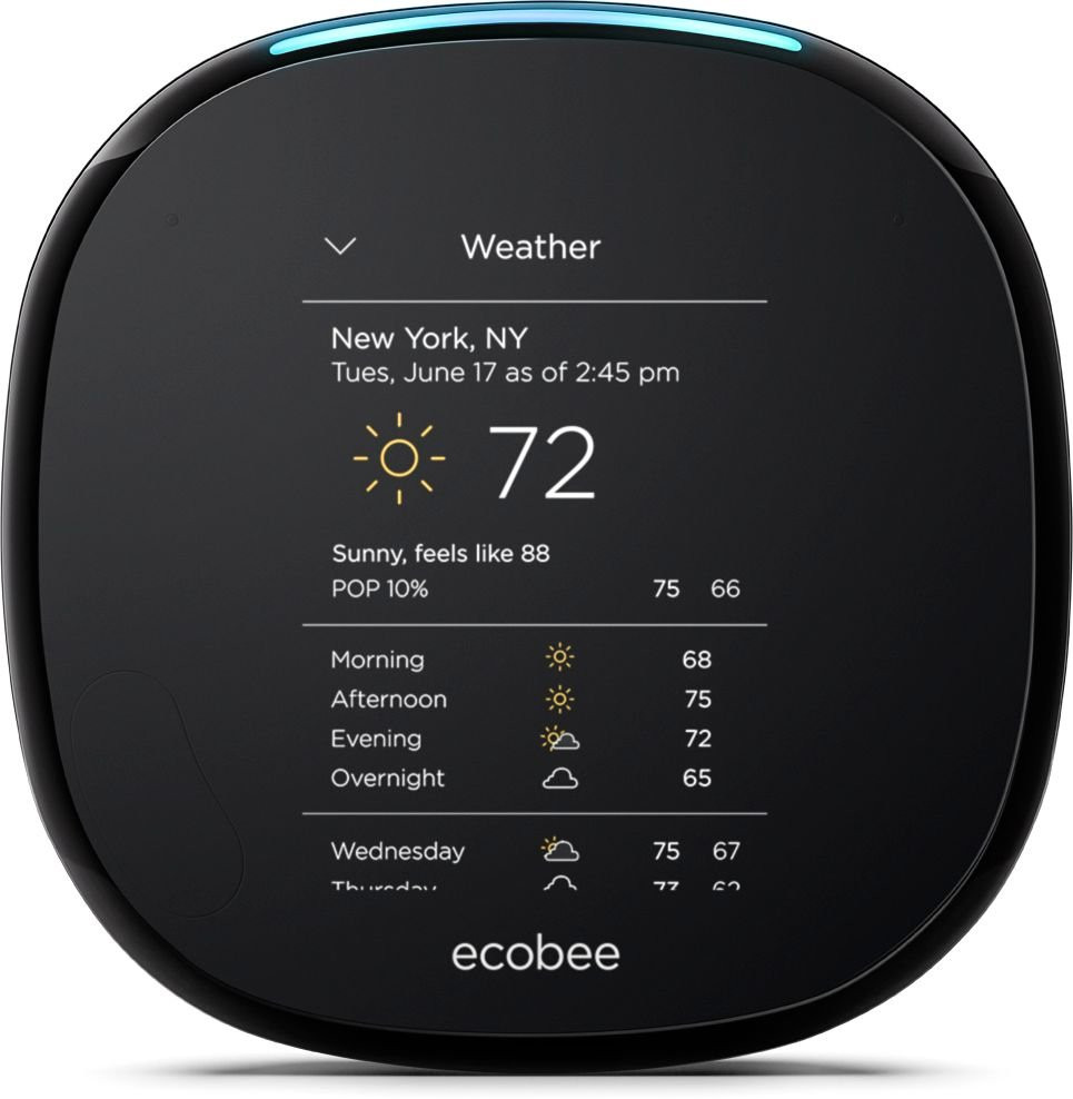 ecobee4 Thermostat with Room Sensor - Forecast