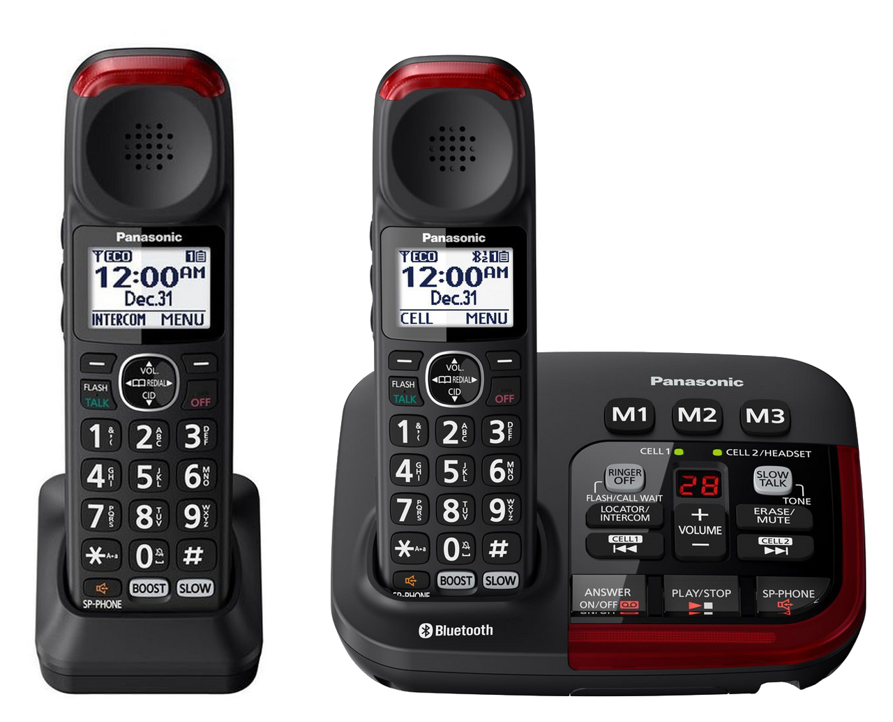 KX-TGMA44B 4 Handset Amplified Cordless Phone Panasonic KX-TGM430B 3 