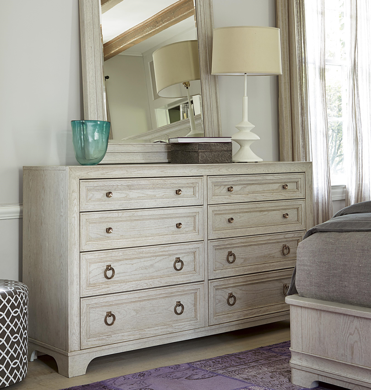 California Rustic Oak 8 Drawer Dresser Zin Home