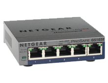 NETGEAR GS105E-200NAS ProSafe® Plus 5-port Gigabit Switch, Part No# GS105E-200NAS