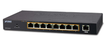 PLANET GSD-908HP  8-Port 10/100/1000 Gigabit 802.3at POE Ethernet Switch plus 1-Port Gigabit Ethernet Switch (120W POE Budget with External Power Supply), Part No# GSD-908HP