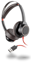 Poly Blackwire 7225 Corded, boomless stereo headset with active noise canceling, Part# 211144-01