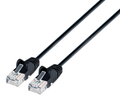 Intellinet Cat6 UTP Slim Network Patch Cable 1.5 ft. (0.5 m), Black IEC-C6-BK-1.5-SLIM, Part# 742078