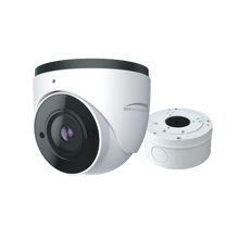 Speco O4VT1, 4MP H.265 IP Turret Camera, IR, 2.8mm Fixed Lens w/ Junction Box, White, NDAA