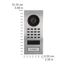 DoorBird IP Video Door Station D1101V Surface-mount, stainless steel V2A, brushed, incl. surface-mounting housing, Part# 423866744