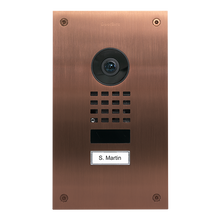 DoorBird IP Video Door Station D1101UV, Upgrade for D201/D202, Stainless steel V4A, brushed, PVD coating with bronze-finish, Part# 423867680