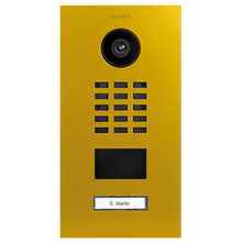 DoorBird IP Video Door Station D2101V, Stainless steel V4A, powder-coated, semi-gloss, RAL 1003, Part# 423870161