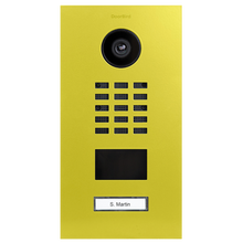 DoorBird IP Video Door Station D2101V, Stainless steel V4A, powder-coated, semi-gloss, RAL 1016, Part# 423870185
