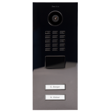 DoorBird IP Video Door Station D2102V, Stainless steel V4A, high-gloss polished, PVD coating with titanium-finish, Part# 423862524