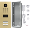 DoorBird IP Video Door Station D2102V, Stainless steel V4A, powder-coated, semi-gloss, RAL 1001, Part# 423863071