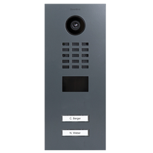 DoorBird IP Video Door Station D2102V, Stainless steel V4A, powder-coated, semi-gloss, RAL 7011, Part# 423863378 