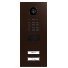 DoorBird IP Video Door Station D2102V, Stainless steel V4A, powder-coated, semi-gloss, RAL 8016, Part# 423863446