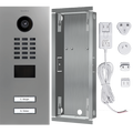 DoorBird IP Video Door Station D2102V, Stainless steel V4A, powder-coated, semi-gloss, RAL 9006, Part# 423863484
