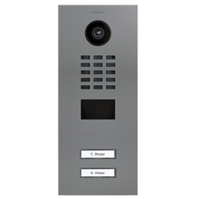 DoorBird IP Video Door Station D2102V, Stainless steel V4A, powder-coated, semi-gloss, RAL 9007, Part# 423863491