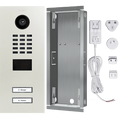 DoorBird IP Video Door Station D2102V, Stainless steel V4A, powder-coated, semi-gloss, RAL 9010, Part# 423862548