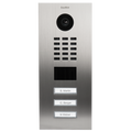 DoorBird IP Video Door Station D2103V, stainless steel V2A, brushed, 3 call buttons, Part# 423870727
