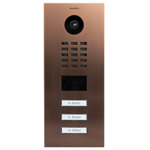  DoorBird IP Video Door Station D2103V, Stainless steel V4A, brushed, PVD coating with bronze-finish, Part# 423870741