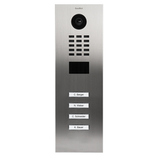 DoorBird IP Video Door Station D2104V, stainless steel V2A, brushed, 4 call buttons Part# 423870789


