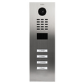 DoorBird IP Video Door Station D2104V, Stainless steel V4A (salt-water resistant), brushed, 4 call buttons, Part# 423870796
