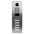 DoorBird IP Video Door Station D2105V, Stainless steel V4A (salt-water resistant), brushed with 5 call buttons, Part# 423870802