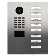DoorBird IP Video Door Station D2108V, Stainless steel V4A (salt-water resistant), brushed, 8 call buttons, Part# 423866911 