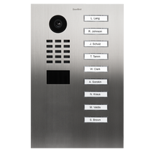 DoorBird IP Video Door Station D2109V, Stainless steel V4A (salt-water resistant), brushed, 9 call buttons, Part# 423866928