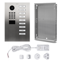 DoorBird IP Video Door Station D2109V, Stainless steel V4A (salt-water resistant), brushed, 9 call buttons, Part# 423866928