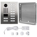 DoorBird IP Video Door Station D2110V, Stainless steel V4A (salt-water resistant), brushed, 10 call buttons, Part# 423866935 