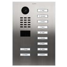 DoorBird IP Video Door Station D2111V, Stainless steel V4A (salt-water resistant), brushed, 11 call buttons, Part# 423866942