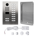  DoorBird IP Video Door Station D2111V, Stainless steel V4A (salt-water resistant), brushed, 11 call buttons, Part# 423866942