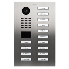 DoorBird IP Video Door Station D2114V, Stainless steel V4A (salt-water resistant), brushed, 14 call buttons, Part# 423866973 