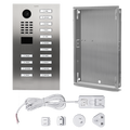   DoorBird IP Video Door Station D2115V, Stainless steel V4A (salt-water resistant), brushed, 15 call buttons, Part# 423866980