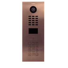 DoorBird IP Video Door Station D2101KV for single family homes, Stainless steel V4A, brushed, PVD coating with bronze-finish, 1 call button, Part# 423870017

