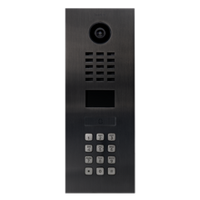 DoorBird IP Video Door Station D2101KV for single family homes, Stainless steel V4A, brushed, PVD coating with titanium-finish, 1 call button, Part# 423870024
